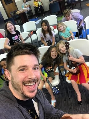 ukulele class group photo